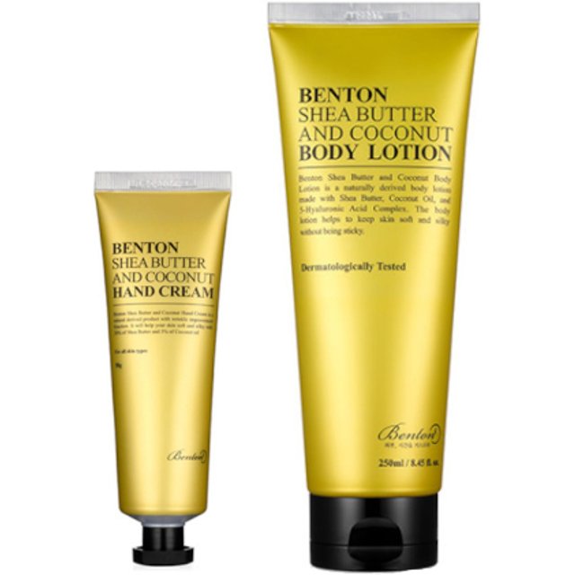 Benton - Shea Butter & Coconut Body Lotion - 250ml (1ea) + Hand Cream - 50g (1ea) Set