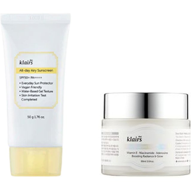 Dear; Klairs - Freshly Juiced Vitamin E Mask - 90ml + All-day Airy Sunscreen SPF50+ PA++++ - 50g (1ea) Set