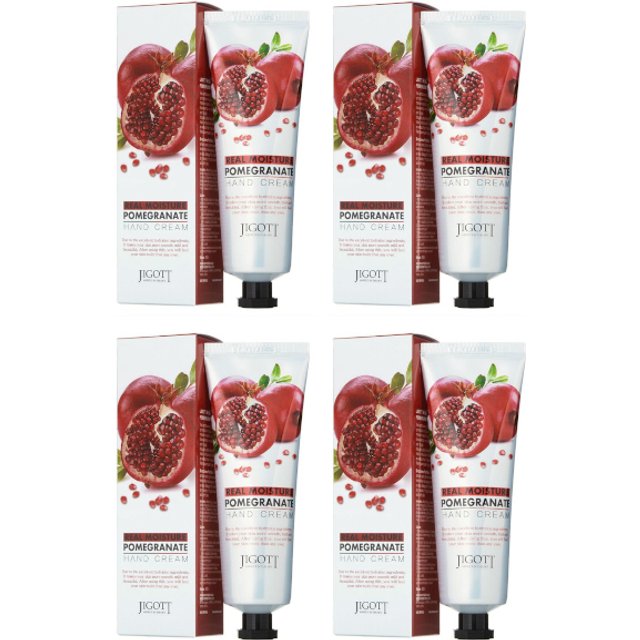 Jigott - Real Moisture Hand Cream - Pomegranate - 100ml (4ea) Set