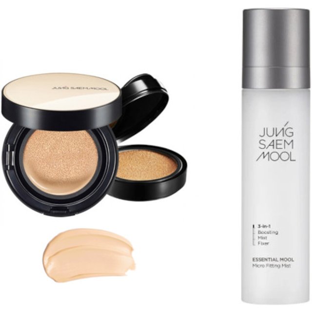 JUNGSAEMMOOL - Essential Skin Nuder Cushion SPF50+ PA+++ (With Refill) - 14g+14g - 19 N-Light (1ea) + Essential Mool Micro...