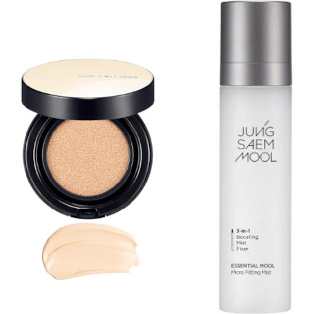 JUNGSAEMMOOL - Essential Skin Nuder Cushion SPF50+ PA+++ - 14g - 17 Fair-Light (1ea) + Essential Mool Micro Fitting Mist -...