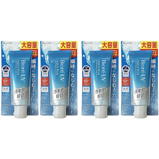 Kao - Biore UV Aqua Rich Watery Essence SPF50+ PA++++ - 90g (4ea) Set