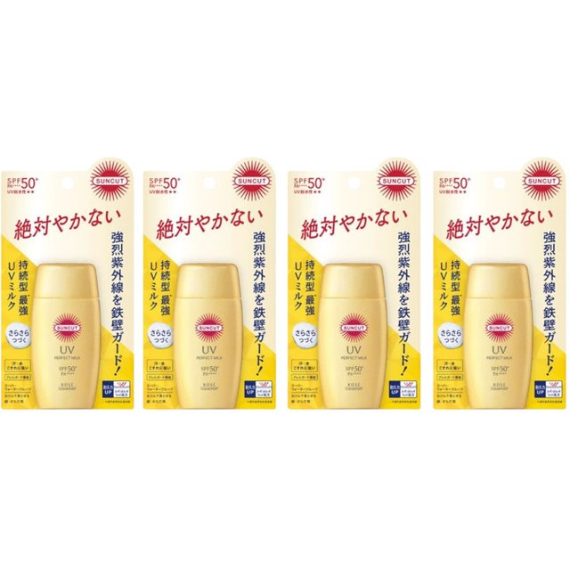 Kose - Suncut UV Perfect Milk SPF50+ PA++++ (2024 Version) - 50ml (4ea) Set