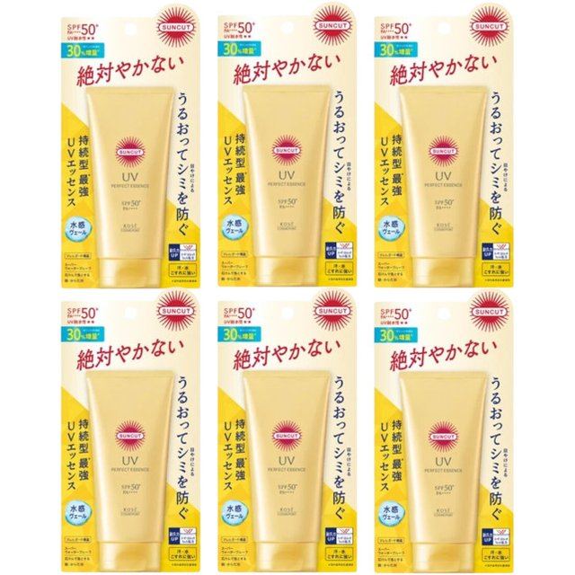 Kose - Suncut UV Perfect Essence SPF50+ PA++++ (2024 Version) - 80g (6ea) Set