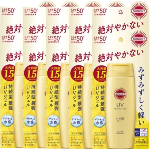 Kose - Suncut UV Perfect Gel Super Water Proof SPF50+ PA++++ - 120g (10ea) Set