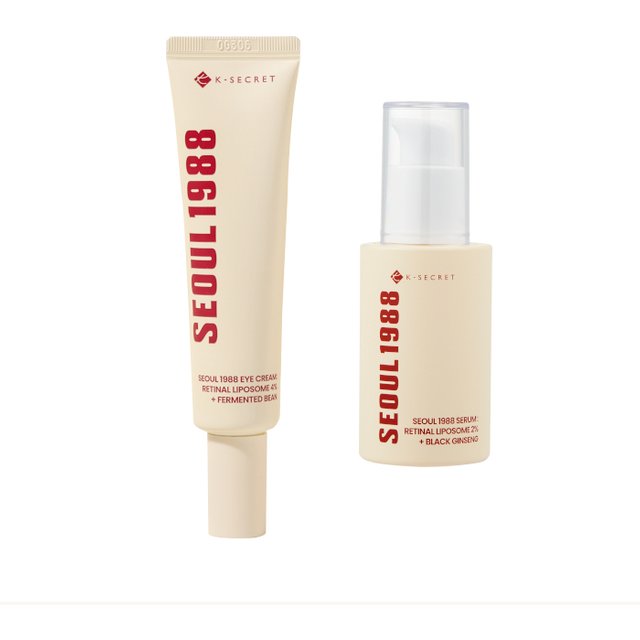 KSECRET - SEOUL 1988 Serum : Retinal Liposome 2% + Black Ginseng - 30ml (1ea) + Eye Cream : Retinal Liposome 4% + Fermented...