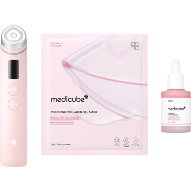 medicube - Booster Pro Pink Glass Skincare Set