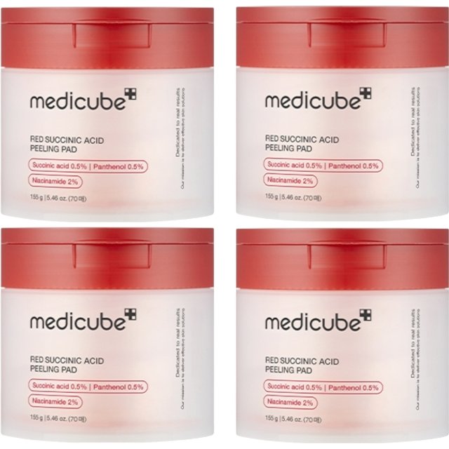medicube - Red Succinic Acid Peeling Pad - 155g/70pads (4ea) Set