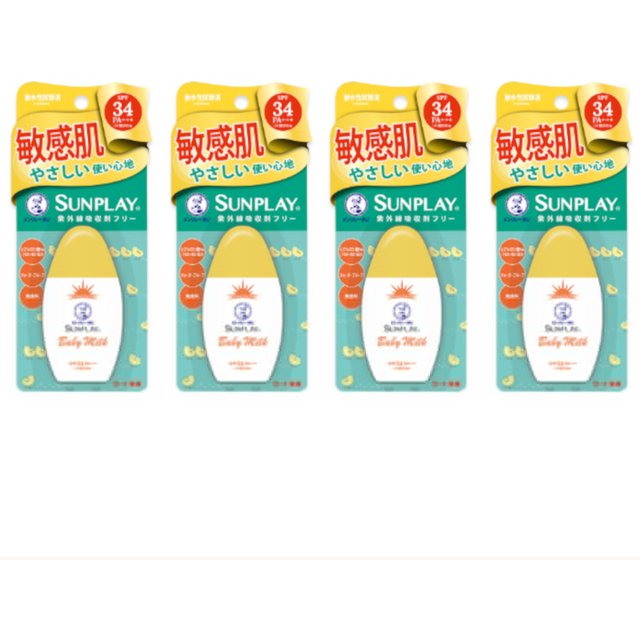Rohto Mentholatum Sunplay Baby Milk SPF34 PA+++ - 30g (4ea) Set