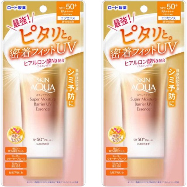 Rohto Mentholatum - Skin Aqua Super Moisture Barrier UV Essence SPF50+ PA++++ - 70g (2ea) Set