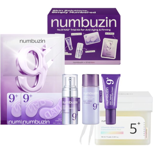 numbuzin - No.9 NAD+ Trial Kit for Anti-Aging & Firming (Stylevana Exclusive) - 1 Set (6Items) & No.5+ Glutathione Vitamin...