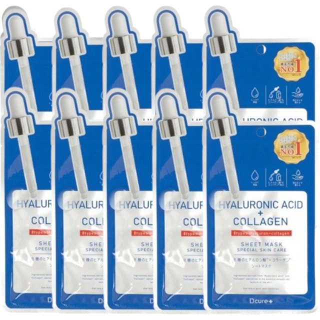 Picomonte - Dcure+ Hyaluronic Acid + Collagen Face Mask - 1 pc (10ea)