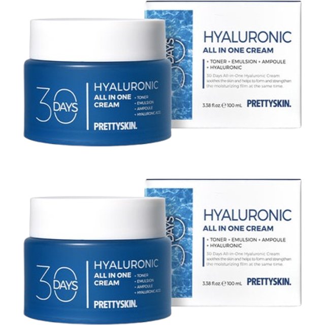 PRETTYSKIN - 30 Days All In One Hyaluronic Cream - 100ml (2ea) Set