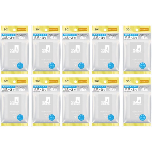 Shiseido - Sea Breeze Face & Body Ice Sheet - 30 sheets - Citrus Sherbet (10ea) Set
