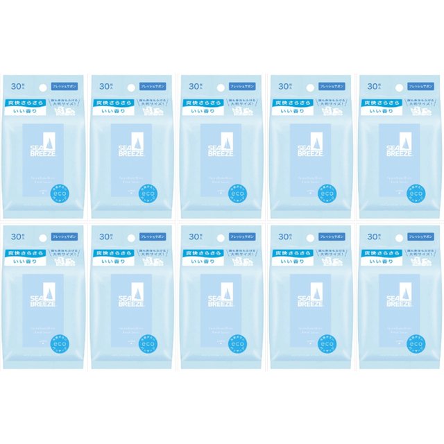 Shiseido - Sea Breeze Face & Body Ice Sheet - 30 sheets - Fresh Savon (10ea) Set