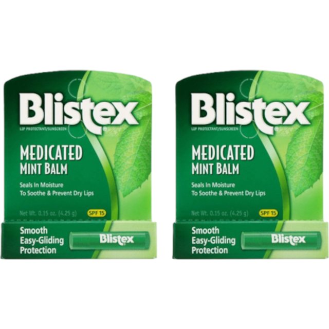 BLISTEX - Medicated Lip Balm SPF 15 - 4.25g - Mint Duo Set