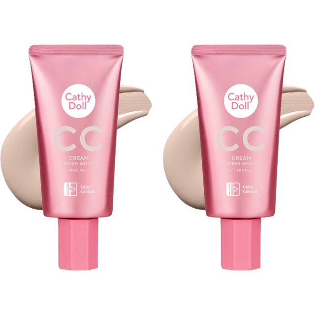 Cathy Doll - CC Cream Speed Cover SPF 50 PA+++ - 50ml - #1 Light Beige 2ea Set