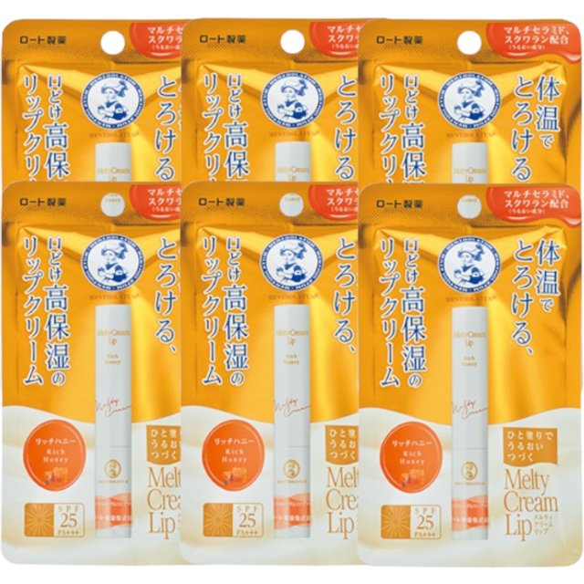 Rohto Mentholatum - Melty Cream Lip SPF25/PA+++ - Rich Honey (6ea) Set