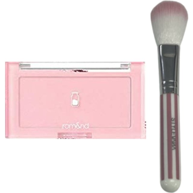 Romand - Better Than Cheek Milk Series (2022 New Version) - 4g - W02 Strawberry Milk (1ea) + MissLady - Cheek Brush - Pink and