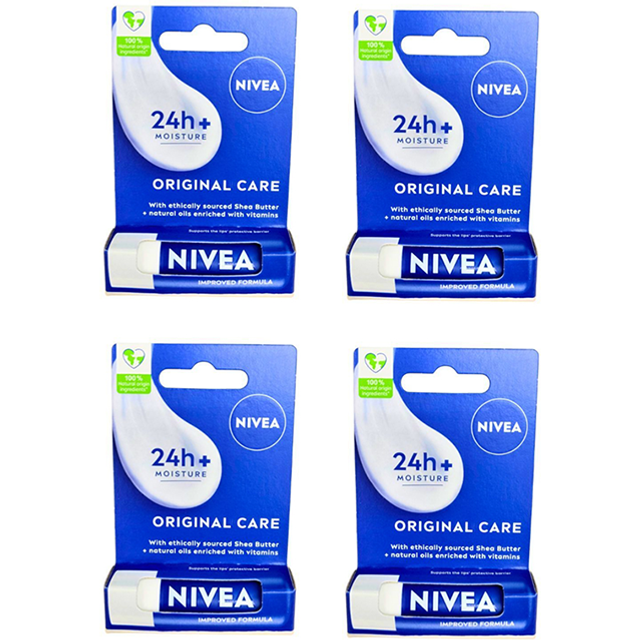 NIVEA - Lip Balm Original Care - 4.8g (4ea) Set