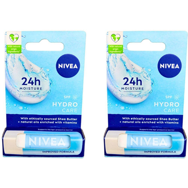 NIVEA - Lip Balm Hydro Care - 4.8g Duo Set