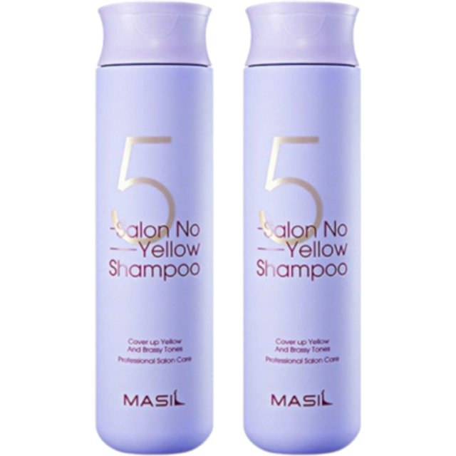 Masil - 5 Salon No Yellow Shampoo - 300ml (2ea) Set