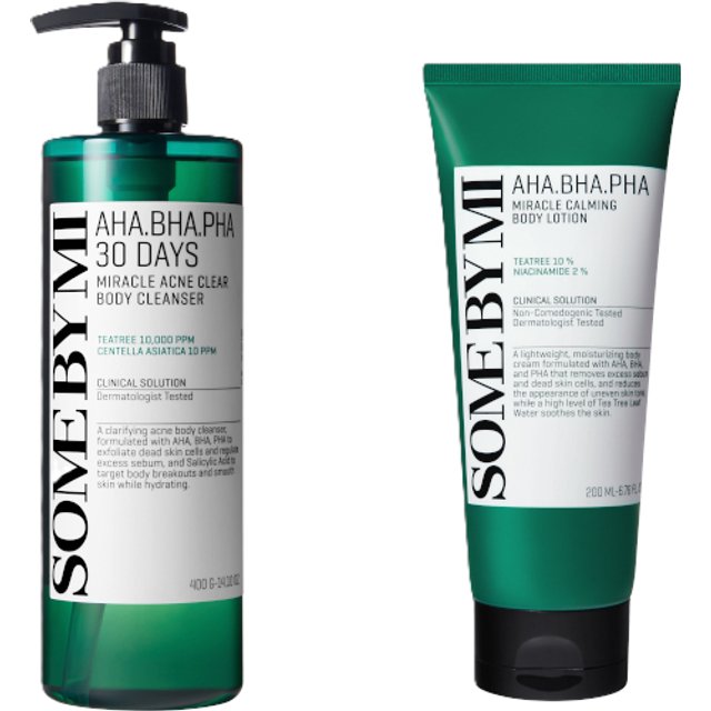SOME BY MI - Acne Clear Duo Set - AHA-BHA-PHA Miracle Body Cleanser - 400g (1ea) + Body Lotion - 200ml (1ea)