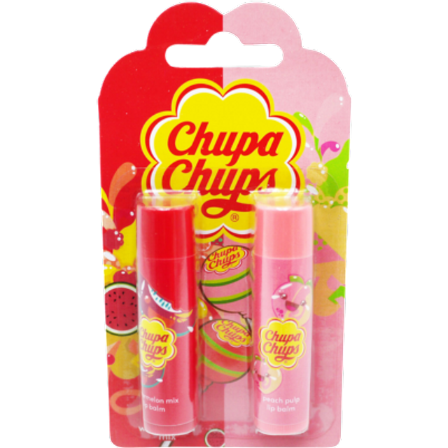 Chupa Chups Watermelon & Peach Lip Balm - 2 pcs