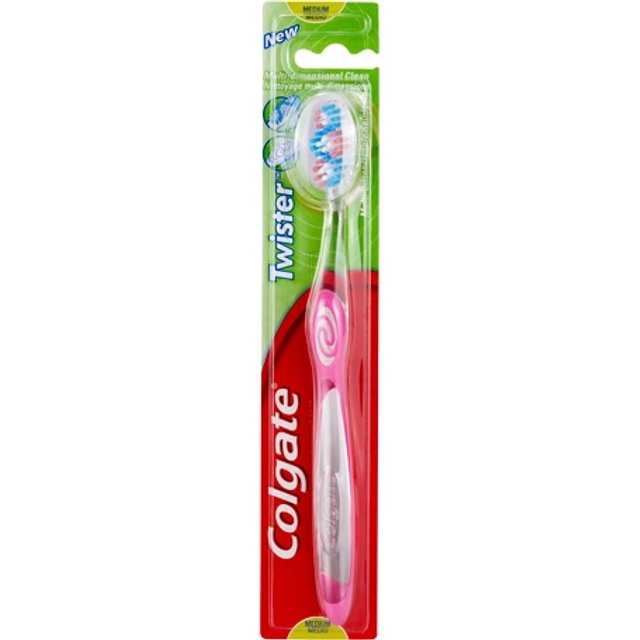 Colgate Twister Medium Toothbrush - Pink