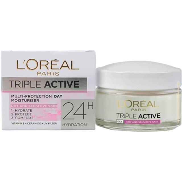 L'Oreal Triple Active Dry & Sensitive Day Cream - 50 ml