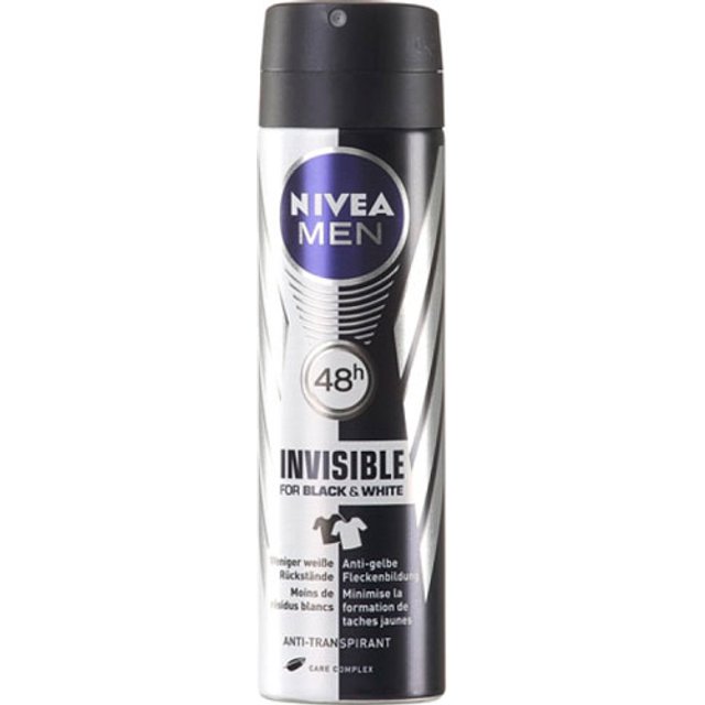 Nivea Invisible Black & White for men Deo Spray 150 ml