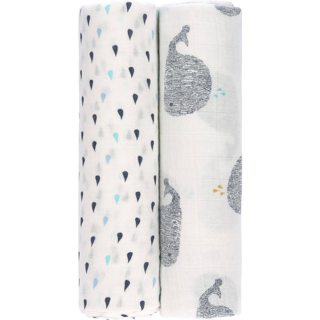 Lässig 2er-Pack Mullwindeln Heavenly Soft Swaddle XL 120x120 cm