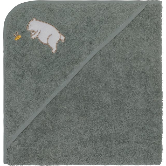 Fillikid Kapuzenbadetuch 75x75 cm gruen