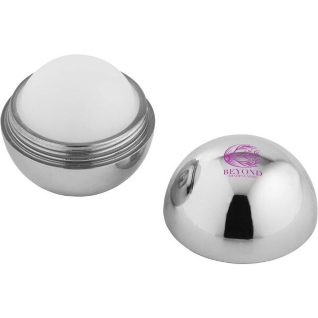 Promo Product Moisturising Lip Balm Elena – matted silver – with 48h express logo print SPF15 vanilla custom wellness giveaway