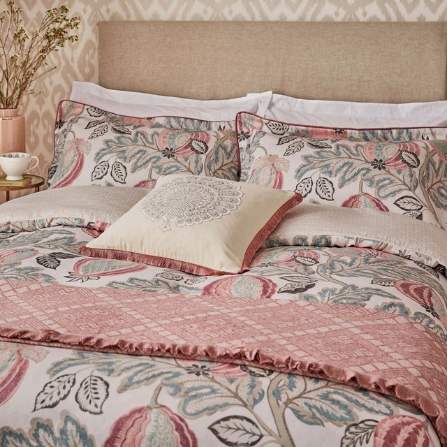 Sanderson Cantaloupe Super Kingsize Duvet Cover SET, Blush & Dove