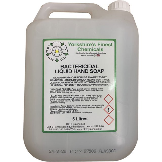 Yorkshires Finest Antibacterial Liquid Hand Soap - 5 Litre