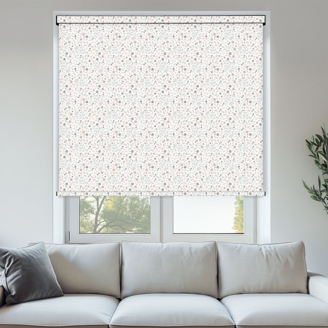 Cotton Flower Blush Roller Blind