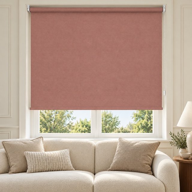 Windsor Blackout Blush Roller Blind