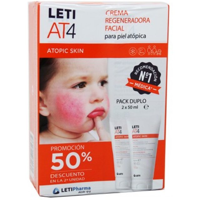 Leti At4 Crema Facial 50 ml +50ml Duplo Ahorro