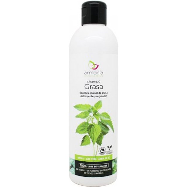 Armonía Champú Ortiga Aloe Caspa Grasa Sin sulfatos 300 ml