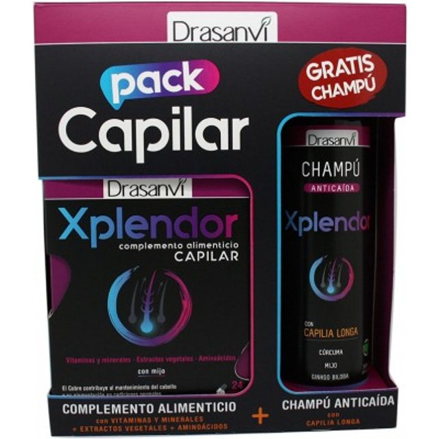 Xplendor 24 Cápsulas+ Champú Anticaída 300ml
