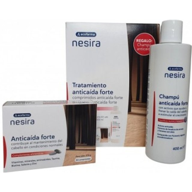 Nesira Anticaida 60 Comprimidos + Champu Anticaida 400ml Duplo Pack