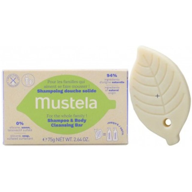 Mustela Champú Sólido Cabello Y Cuerpo Pastilla 75 g
