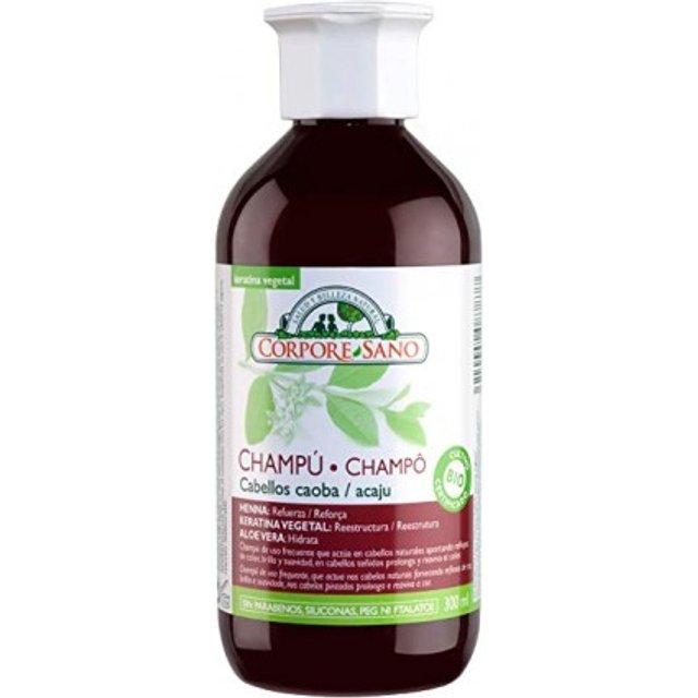 Corpore Sano Champú Cabello Caoba Henna Keratina Aloe Vera 300ml