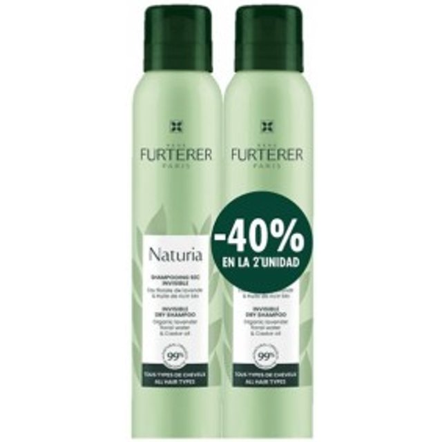 René Furterer Naturia Champú Seco - Champú Sin Aclarado Duplo 200ml + 200ml