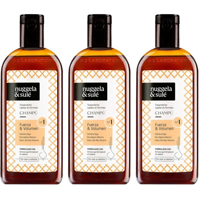 Nuggela & Sulé Champú Cebolla Anticaida 3 Unidades 250ml + 250ml + 250ml
