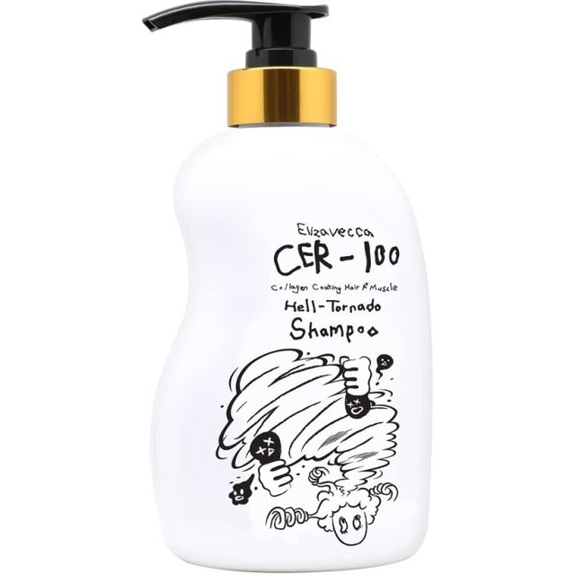 Elizavecca CER-100 Collagen Coating Hair A+ Muscle Hell Tornado Champú 500ml