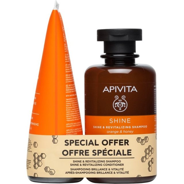 Apivita Pack Brillo Vitalidad Champú 250ml + Acondicionador 150ml