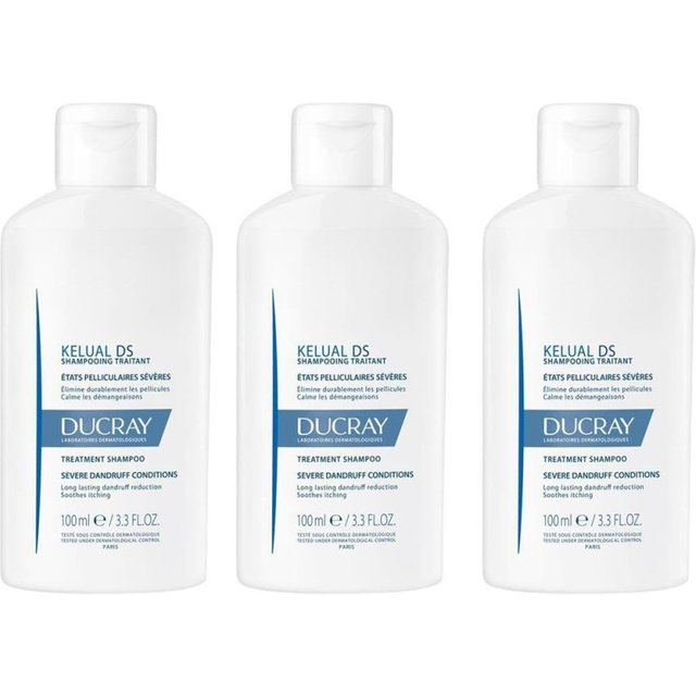 Ducray Kelual DS Champú Anticaspa 100ml + 100ml + 100ml Triplo Promoción