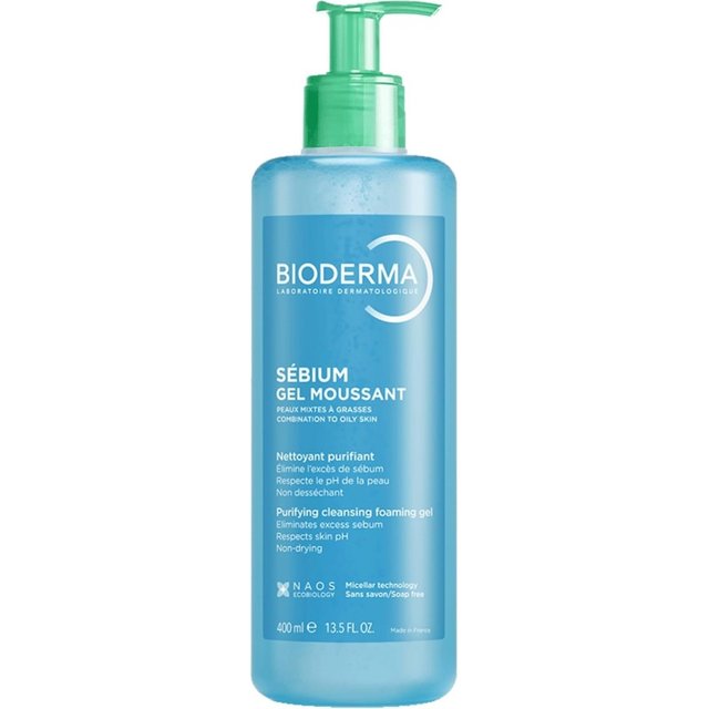 Bioderma Sebium Gel Limpiador Facial Espumoso 400 ml